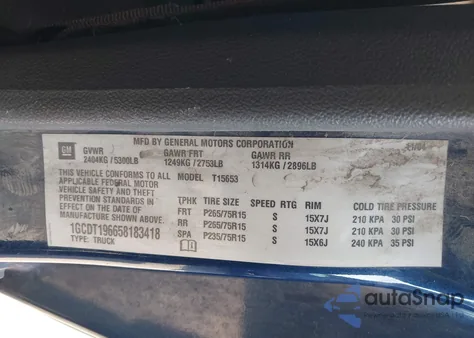 2005 Chevrolet Colorado Ls z USA, uszkodzony, nr VIN 1GCDT196658183418